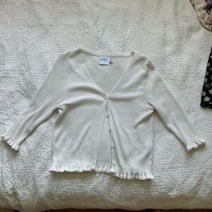 Princess Polly white cardigan